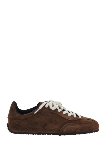 Sneakers 'Daze' Brown Low Top Sneakers with Logo Lettering on the Tongue in Suede for Men
