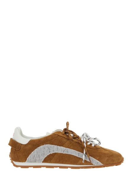 Sneakers 'DC-642' Brown Low Top Sneakers with Logo Patch on the Tongue and Back in Brown Suede for Men