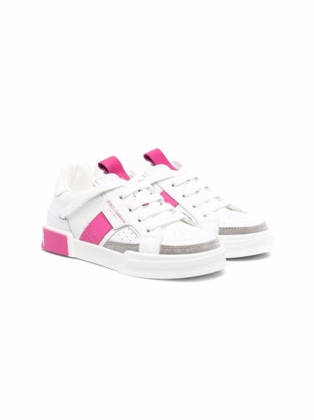 Sneakers Dolce & Gabbana albi din piele