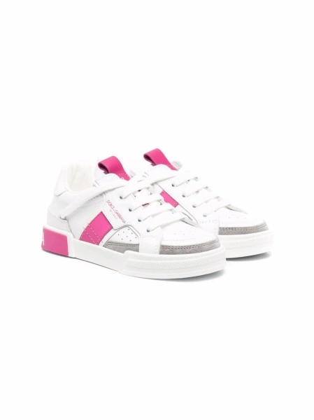 Sneakers Dolce & Gabbana albi din piele