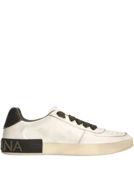 Sneakers Dolce & Gabbana albi din piele