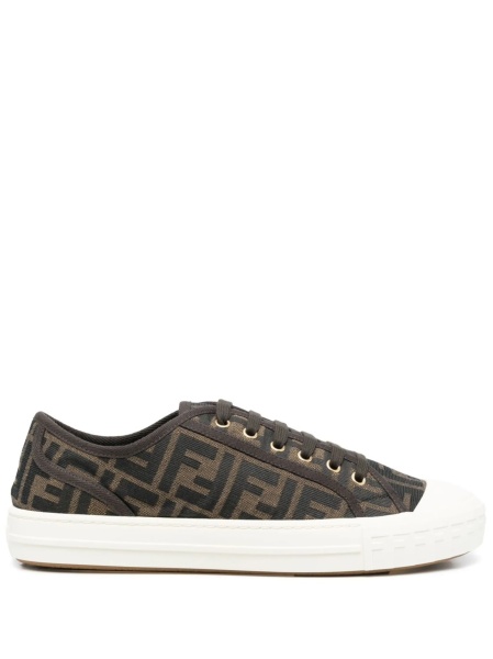 Sneakers Fendi maro din material textil