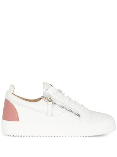 Sneakers Giuseppe Zanotti albi din piele