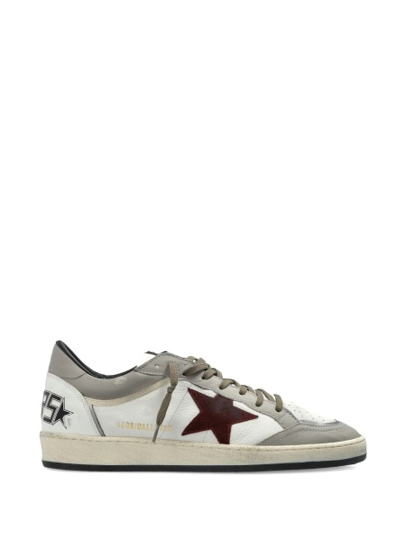 Sneakers Golden Goose albi din piele intoarsa si piele