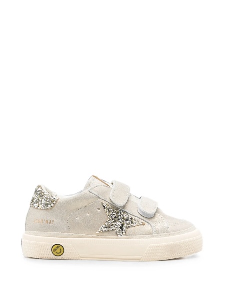 Sneakers Golden Goose argintii din pet si bumbac