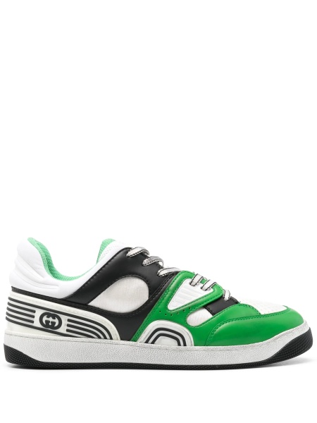Sneakers Gucci verzi din piele si material textil