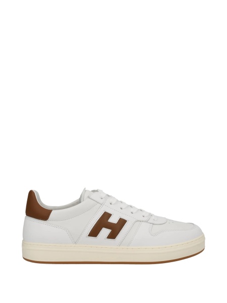Sneakers Hogan albi din piele