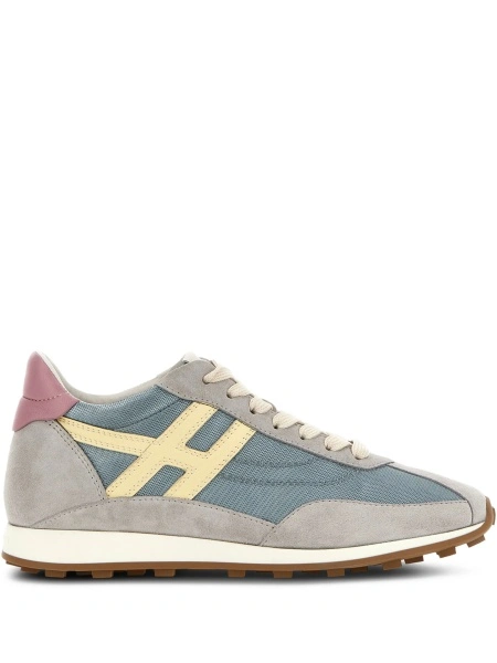 Sneakers Hogan gri din piele