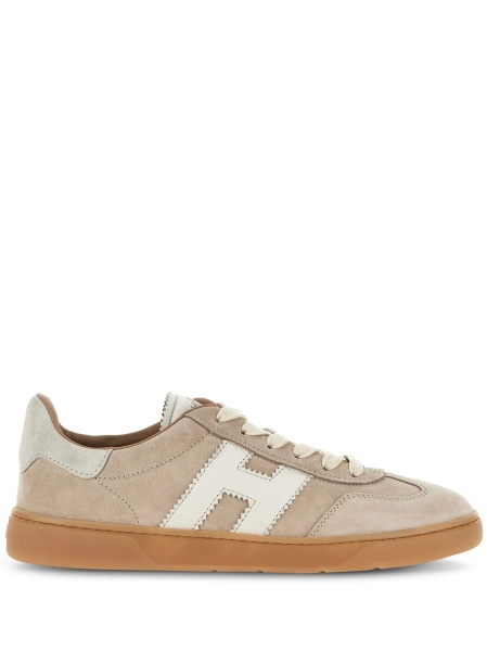Sneakers Hogan neutri din piele intoarsa