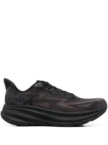 Sneakers Hoka One One negri din material textil