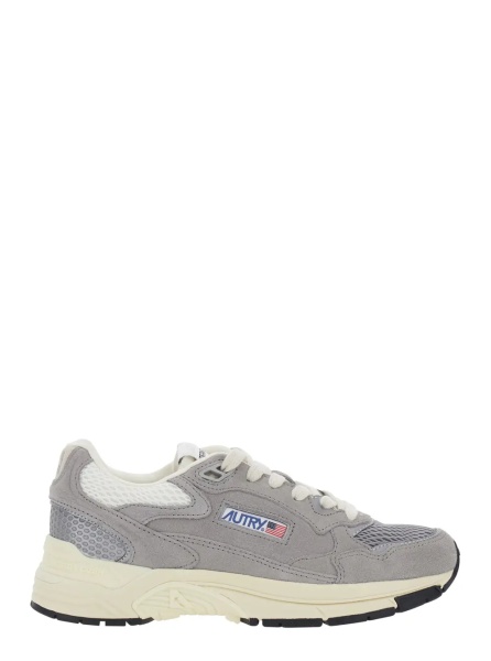 Sneakers 'Hyperway' Grey Low Top Sneaker with Logo Patch on Tongue and Side in Suede for Women