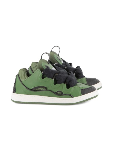 Sneakers Lanvin verzi din piele si fibre