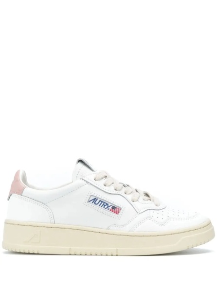 Sneakers Low Sneakers 'Medalist' with Contrast Heel in White Leather for Women