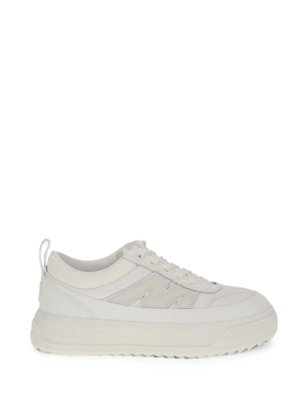 Sneakers Moncler albi din poliamida si piele
