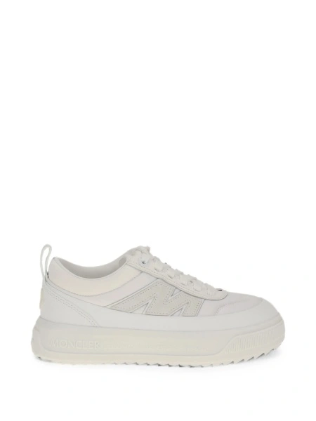 Sneakers Moncler albi din poliamida si piele