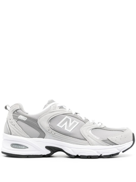 Sneakers New Balance gri din piele si piele intoarsa