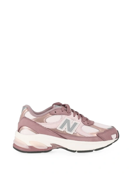 Sneakers New Balance roz din fibre si plasa