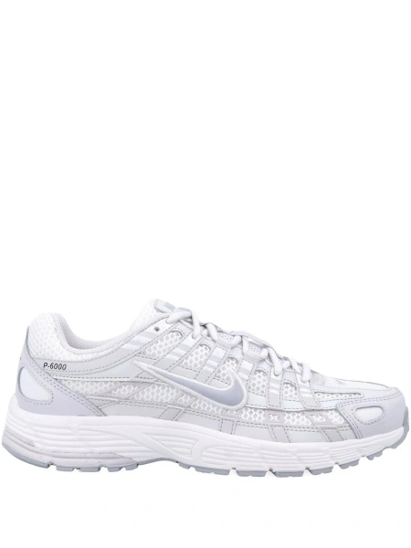 Sneakers Nike albi din piele si material textil