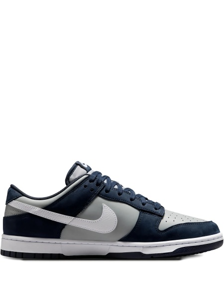 Sneakers Nike dunk albastri din piele si piele intoarsa