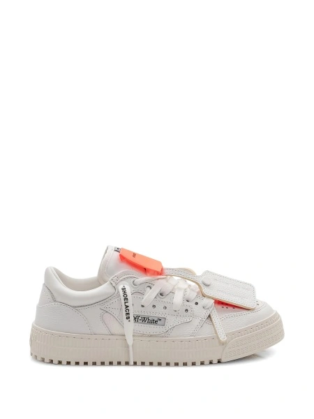 Sneakers Off-White albi din piele si bumbac
