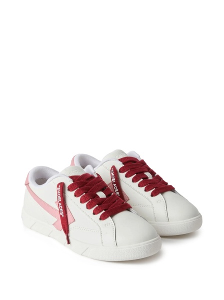 Sneakers Off-White albi din poliuretan