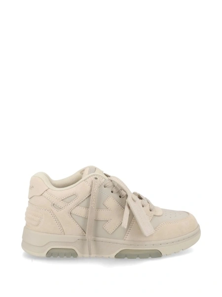 Sneakers Off-White bej din piele intoarsa