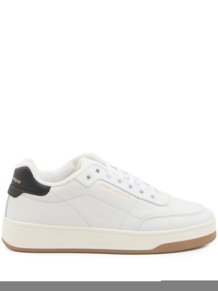 Sneakers Saint Laurent albi din piele