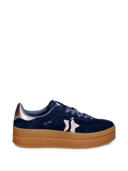 Sneakers SKECHERS albastri din piele intoarsa