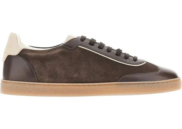 Sneakers Smooth and suede leather sneakers