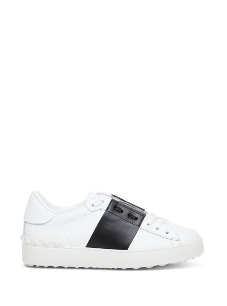 Sneakers Sneaker 'Open' with Rockstud Details in White Leather for Women