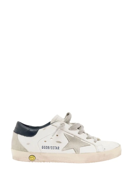Sneakers 'Super Star' White Sneaker with Suede Inserts in Leather Boy