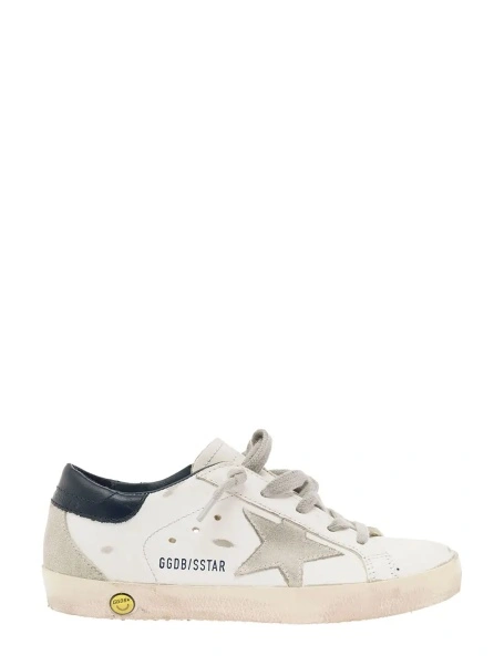 Sneakers 'Super Star' White Sneaker with Suede Inserts in Leather Boy