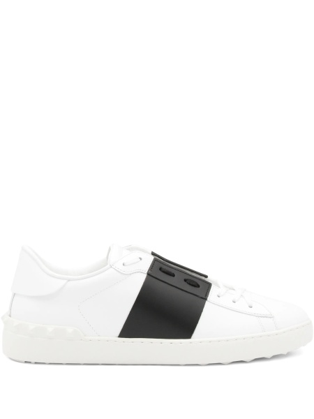 Sneakers Valentino Garavani Open albi din piele
