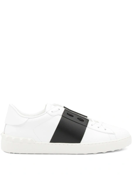 Sneakers Valentino Garavani Open albi din piele
