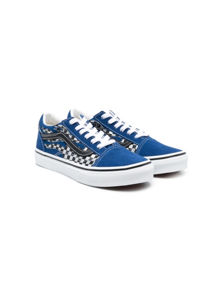 Sneakers Vans albastri din material textil si piele intoarsa