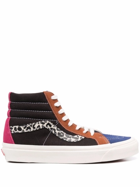 Sneakers Vans negri din piele intoarsa si material textil