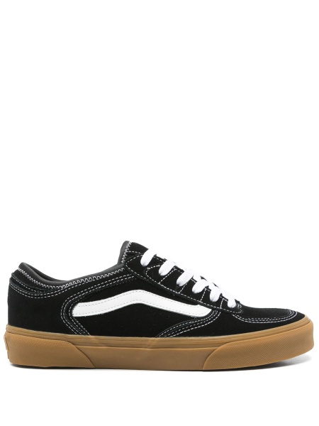 Sneakers Vans negri din piele si piele intoarsa