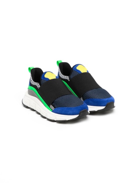 Sneakers Versace albastri din material textil