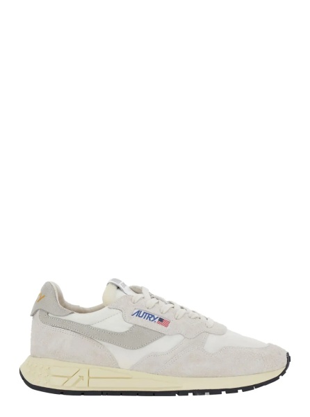 Sneakers White Sneakers with Leather Details and Rubber Sole