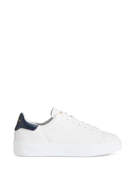 Sneakers Woolrich albi din piele