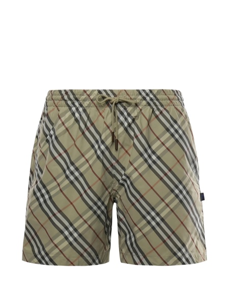 Sort de baie Burberry verde din poliamida