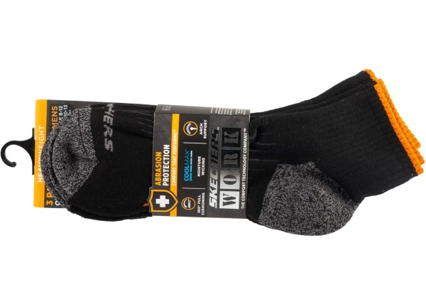 Sosete 3pk Mens Work Qtr Socks