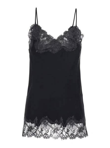 Top GOLD HAWK negru din satin
