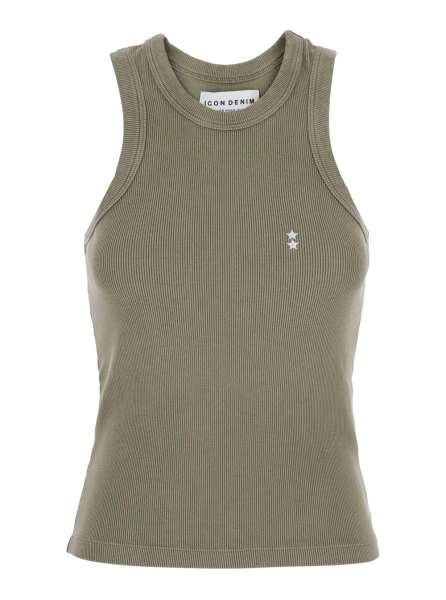 Top Icon Denim verde