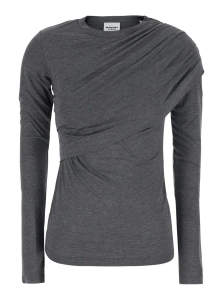 Top Isabel Marant gri din vascoza