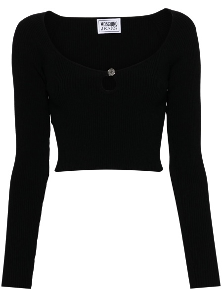 Top tricotat MOSCHINO JEANS negru