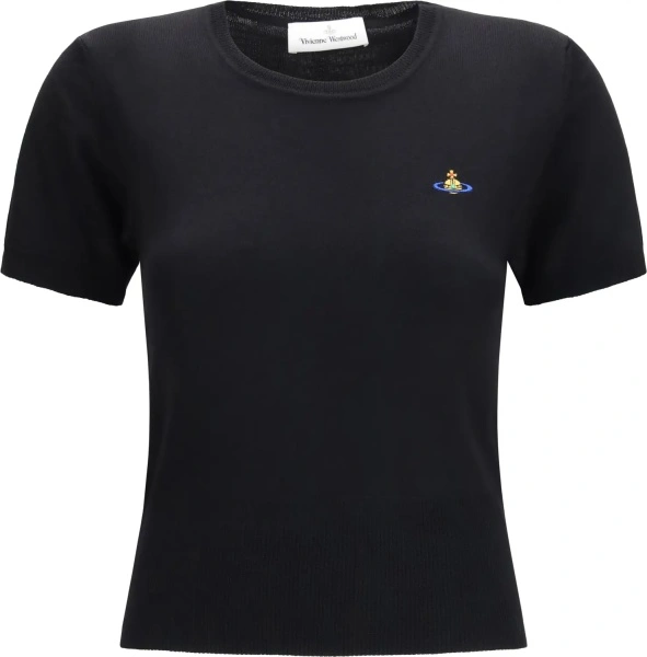 Top Vivienne Westwood negru din lana