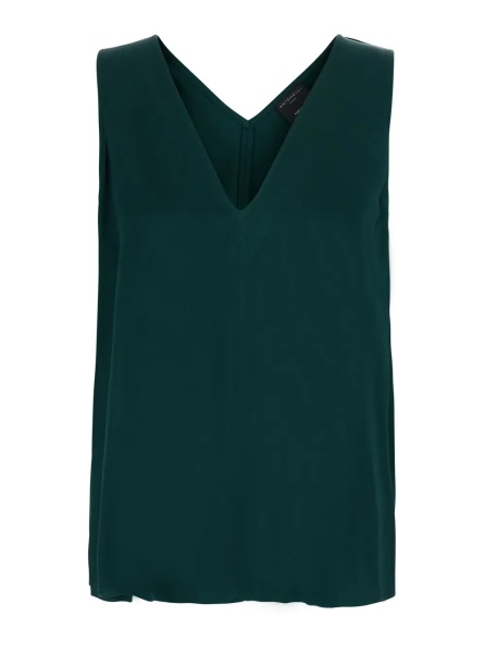Topuri 'BERGAMO' green Top with V-neck in fabric for women