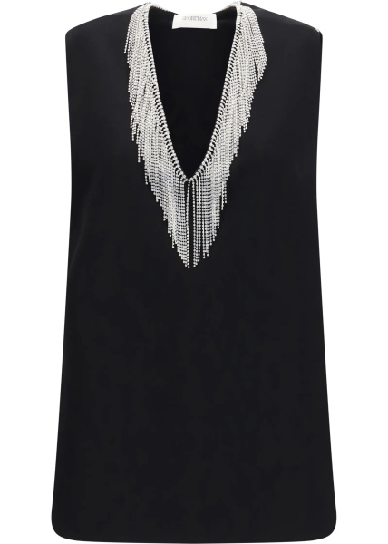 Topuri Faglia V-neck Top with crystals