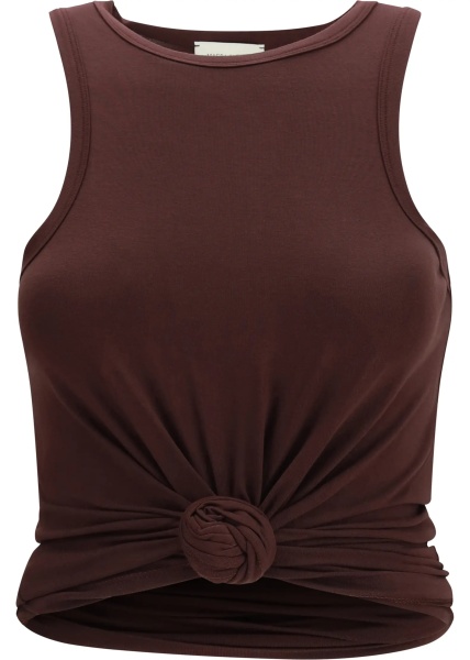 Topuri Knotted cotton tank Top